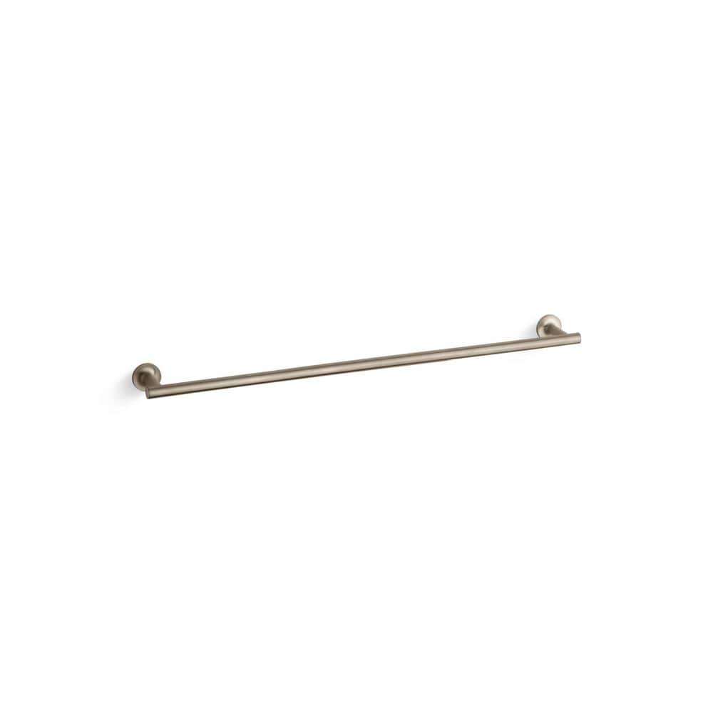 KOHLER Purist 30 in. Wall Mounted Towel Bar in Vibrant Brushed Bronze K14437BV The Home Depot