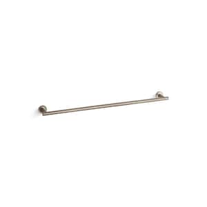 Purist 30 in. Wall Mounted Towel Bar in Vibrant Brushed Bronze