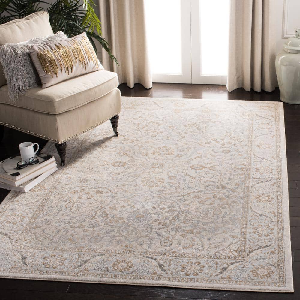 Isabella Blue Hand-Knotted Synthetic 8' x 10' Area Rug