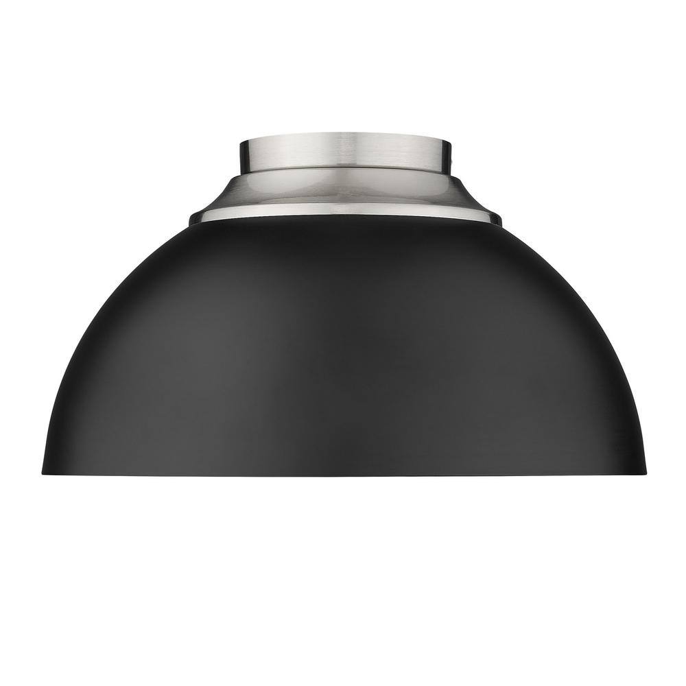 Zoey Contemporary Gray Glass Indoor/Outdoor Flush Mount Bowl Light