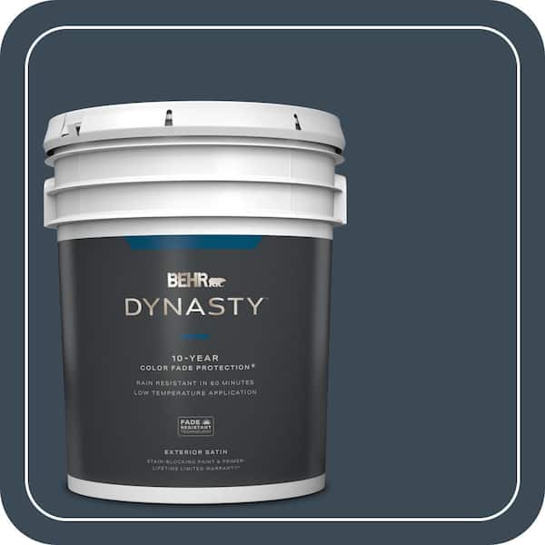 BEHR DYNASTY 5 gal. #BXC-26 New Navy Blue Satin Enamel Exterior Stain-Blocking Paint & Primer