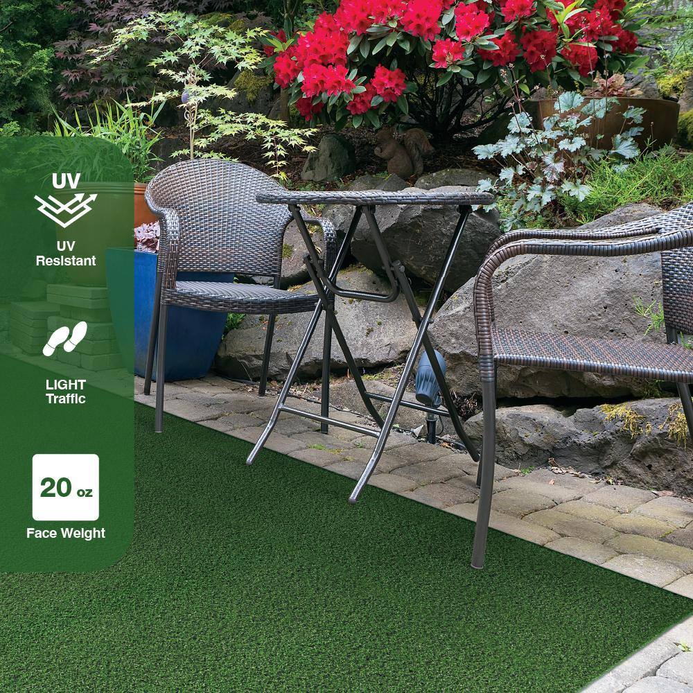 6' x 8' Green Artificial Turf Outdoor Rug
