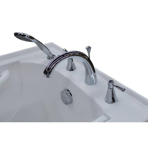 Rampart Nova Heated 4.5 ft. Walk-in Whirlpool and Air Bathtub with 6 in. Tile Easy Up Adhesive Wall Surround in White Rampart Nova Heated 4.5 ft. Walk-in Whirlpool and Air Bathtub with 6 in. Tile Easy Up Adhesive Wall Surround in White