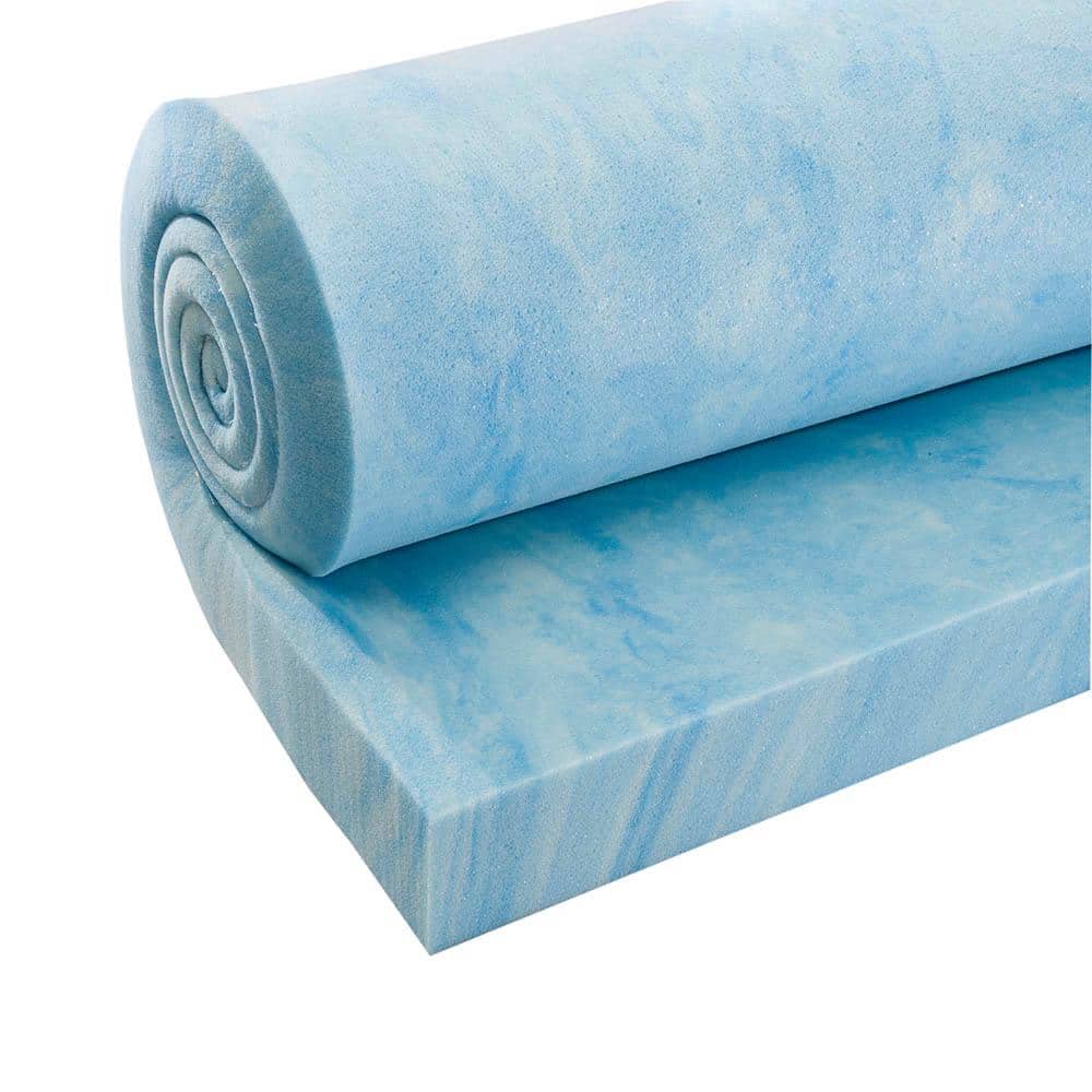 FUTURE FOAM 3 inch thick High Density Blue Swirl or Copper Swirl Memory  Foam 10030MEMORY3 - The Home Depot