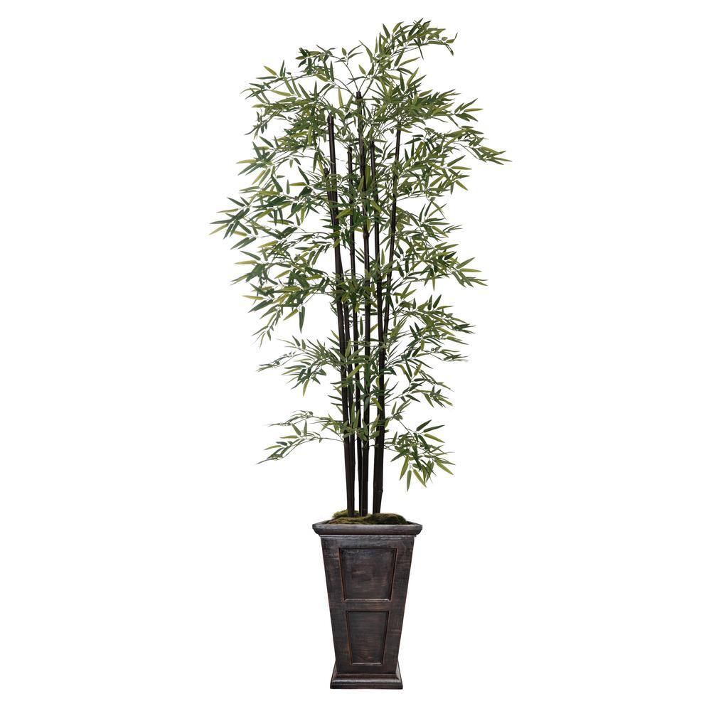 VINTAGE HOME Artificial Faux Plastic 91 in. Tall Bamboo Tree with ...