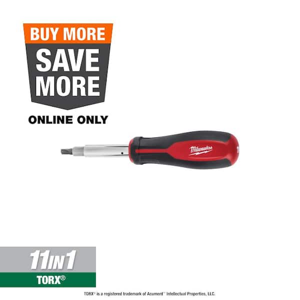 Milwaukee 11-in-1 Multi-Tip Combination Screwdriver with Square Drive Bits