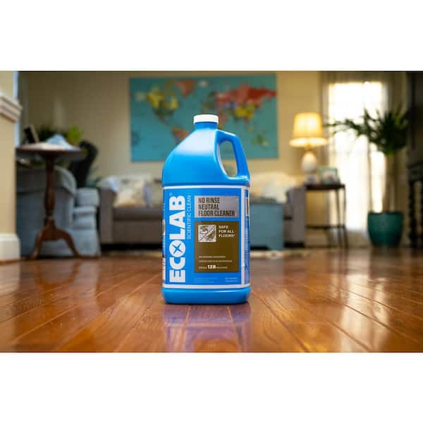 1 Gal. No Rinse Neutral Floor Concentrate Cleaner, Residue Free Formula for Tile, Vinyl, Hardwood and Laminate