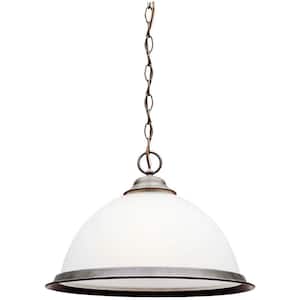 1-Light Sienna Interior Pendant with Frosted Ribbed Glass