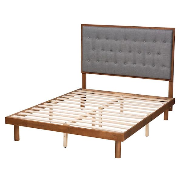 Baxton Studio Bellini Gray Wood Frame King Platform Bed