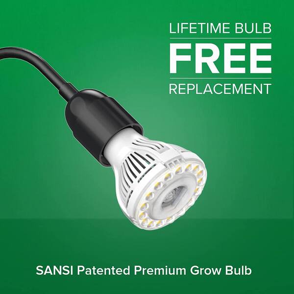 thumbnail interactive-video image 1 of SANSI 20W LED Plant Grow Light Bulb (2-Pack) – Full Spectrum Indoor Veg & Bloom 1 of 4