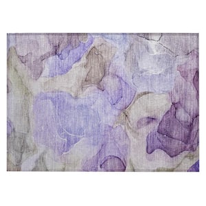 Chantille ACN504 Purple 1 ft. 8 in. x 2 ft. 6 in. Machine Washable Indoor/Outdoor Geometric Area Rug