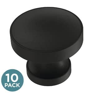Phoebe 1-1/3 in. (34 mm) Matte Black Round Cabinet Knob (10-Pack)