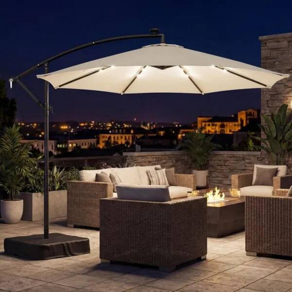 light weight umbrella for patio Deconk 9' X 12' with LED Lights Outdoor Cantilever Umbrellas Umbrella base is required and sold separately. The 8 Best Patio Umbrellas