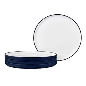 Colortex Stone Navy 7.5 in. Porcelain Salad Plates, (Set of 4)