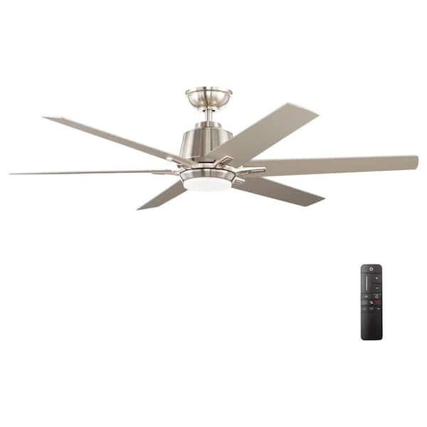 Home Decorators Collection Kensgrove 54 In Integrated Led Brushed Nickel Ceiling Fan With Light And Remote Control Yg493a Bn - Home Decorators Collection Ceiling Fan Not Working