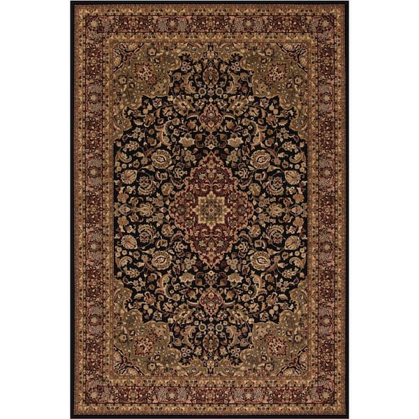 Concord Global Trading Persian Classic Black 4 ft. x 6 ft. Medallion Area Rug