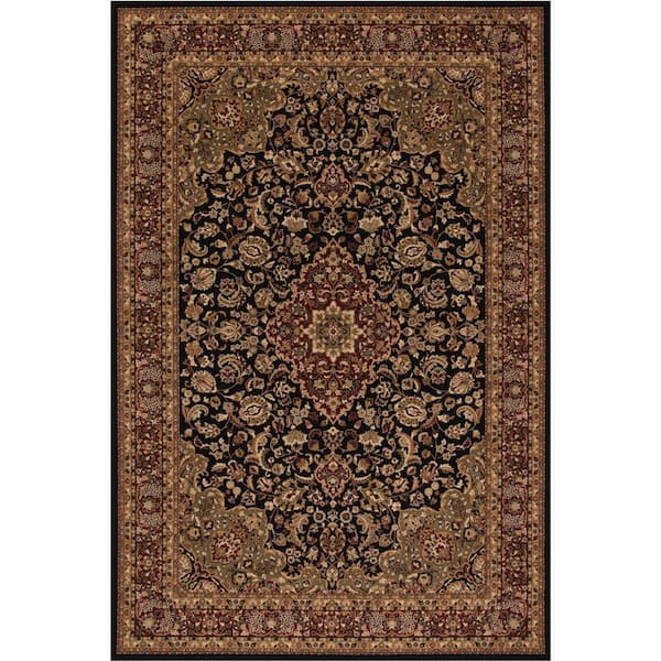 Concord Global Trading Persian Classic Black 7 ft. x 10 ft. Medallion Area Rug