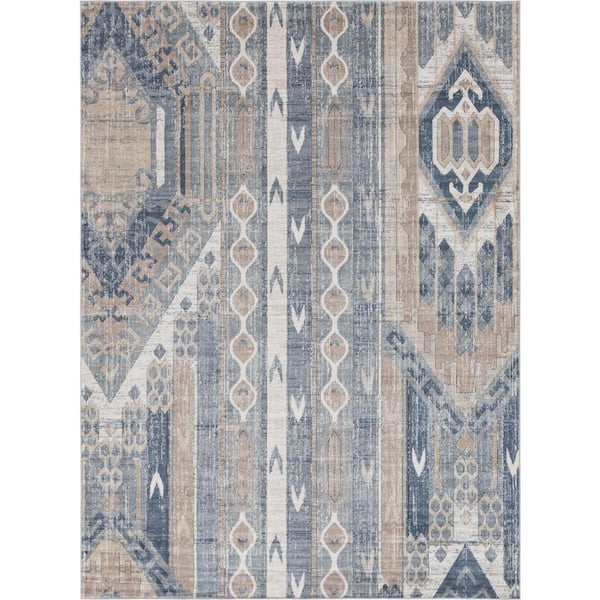 Unique Loom Portland Orford Navy/Tan 8 ft. x 11 ft. Area Rug