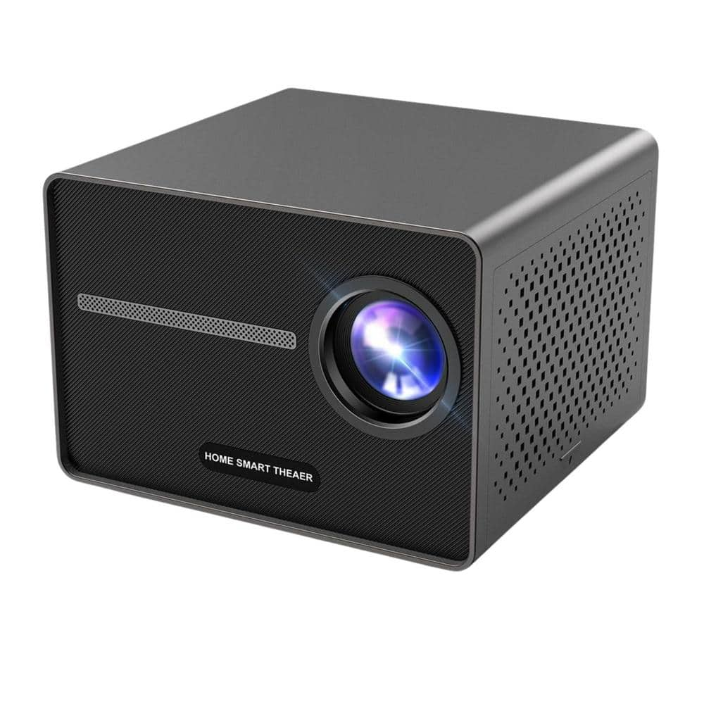 1920 x 1080 Full HD Bluetooth Portable Mini Projector with 9500 Lumens, Speaker & Compatible w/Smartphone, HDMI, USB, AV -  Lukyamzn, PH012LT019