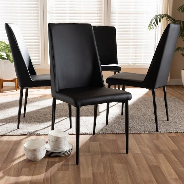 baxton studio faux leather dining chair