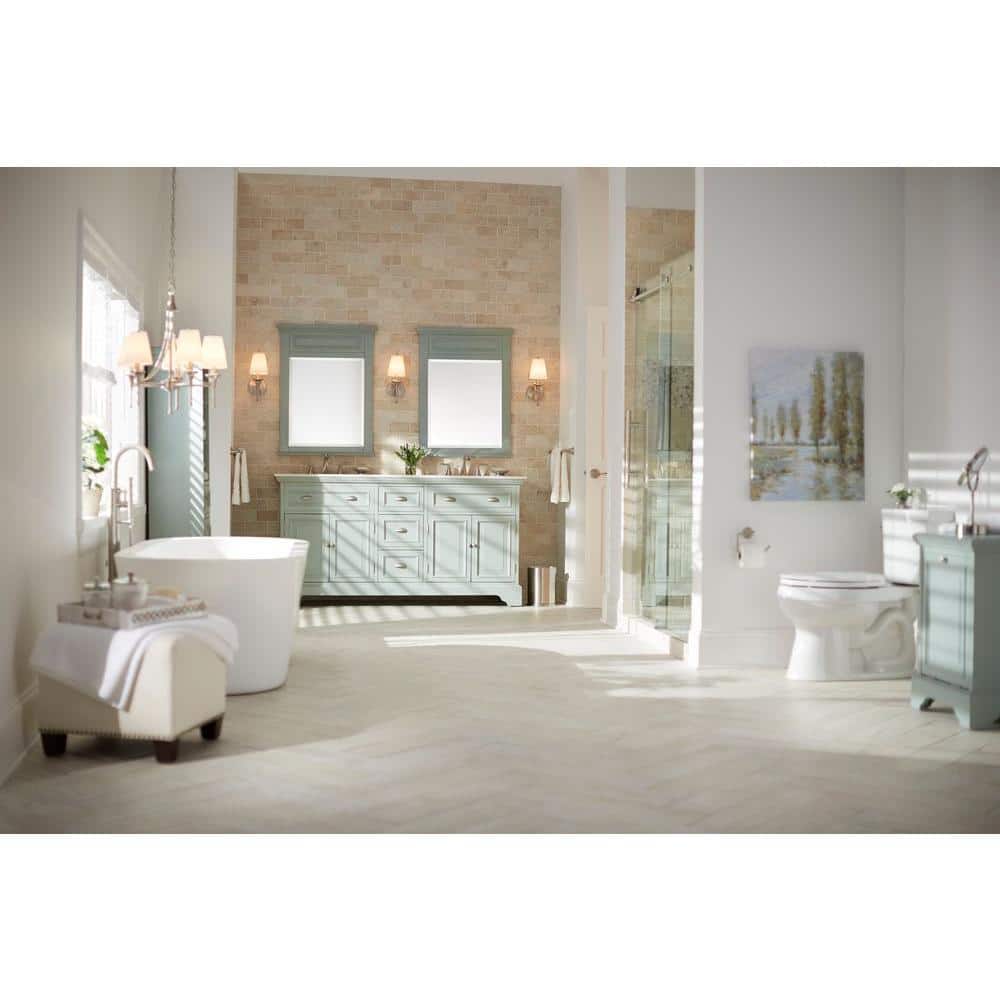 Bologna Chiaro Tumbled Travertine Bathroom Floor and Wall Tile