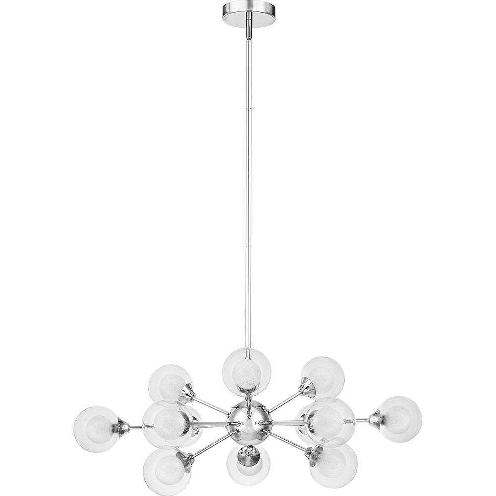Spellbound 29'' Chrome Sputnik 12-Light Chandelier