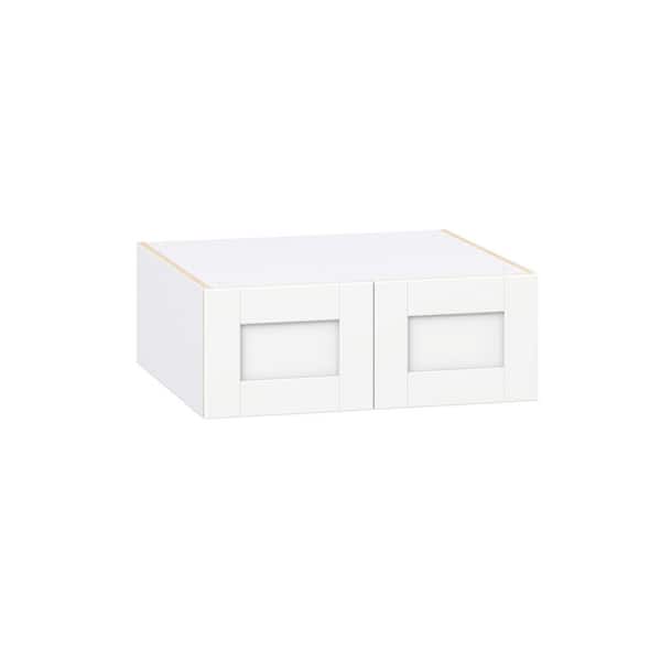 J COLLECTION Milton 27 in. W x 24 in. D x 10 in. H Assembled Shaker Wall Bridge Kitchen Cabinet in Bright White