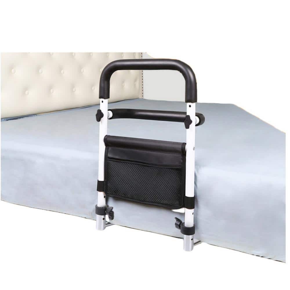 Bed Rails for Elderly Adults Safety with Double Handle & Storage Pocket, Bed Railings for Seniors & Surgery Patients