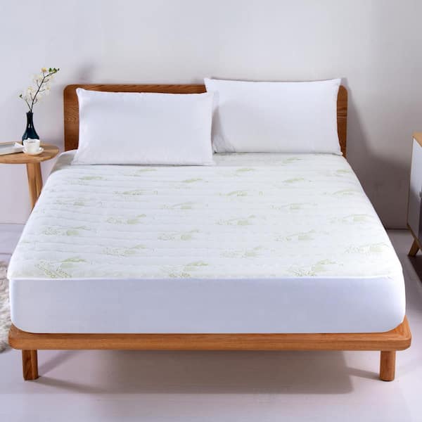 Rayon from Bamboo California King Mattress Pad - White