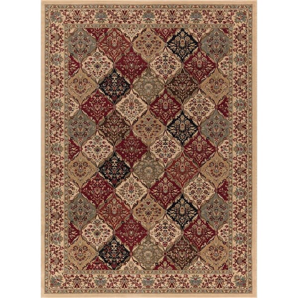 Concord Global Trading Ankara Bakhtiar Ivory 4 ft. x 5 ft. Area Rug