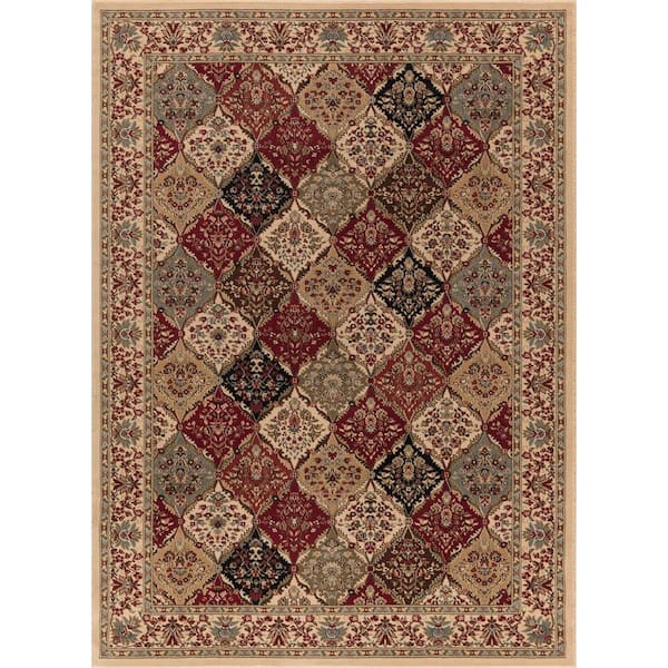 Concord Global Trading Ankara Bakhtiar Ivory 5 ft. x 7 ft. Area Rug