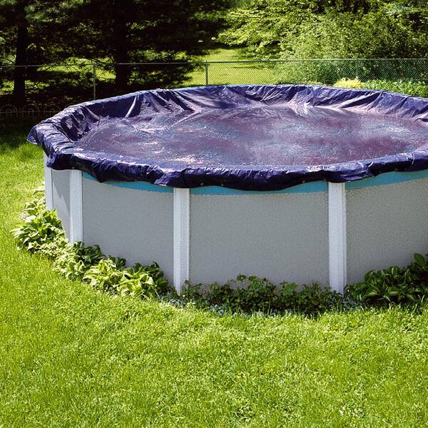 Swimline 33 ft. Round Blue Heavy-Duty Above Ground Winter Pool Cover (6-Pack)
