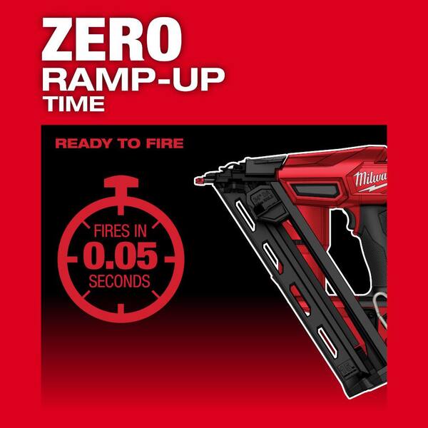 Milwaukee - M18 FUEL 18-Volt Lithium-Ion Brushless Cordless Gen II 15-Gauge Angled Finish Nailer Kit with 2.0Ah Battery and Charger