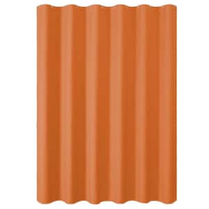 Heavy Duty Waffle Textured 72 in. W x 72 in. L Fabric Shower Curtain Sets in Burnt Orange