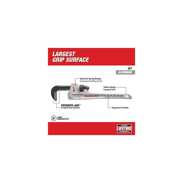 14 in. and 24 in. Aluminum Pipe Wrench Set (2-Tool)