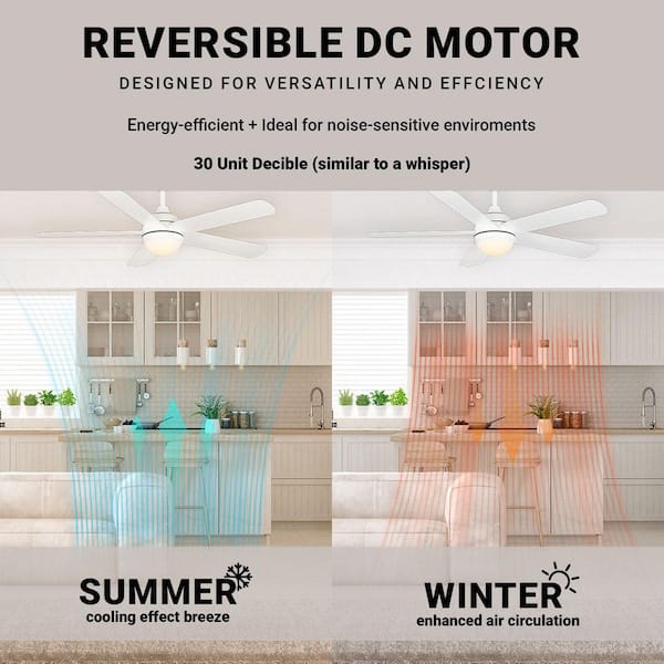 Hampton Bay Morland 52 in. Smart Indoor/Covered Outdoor Matte