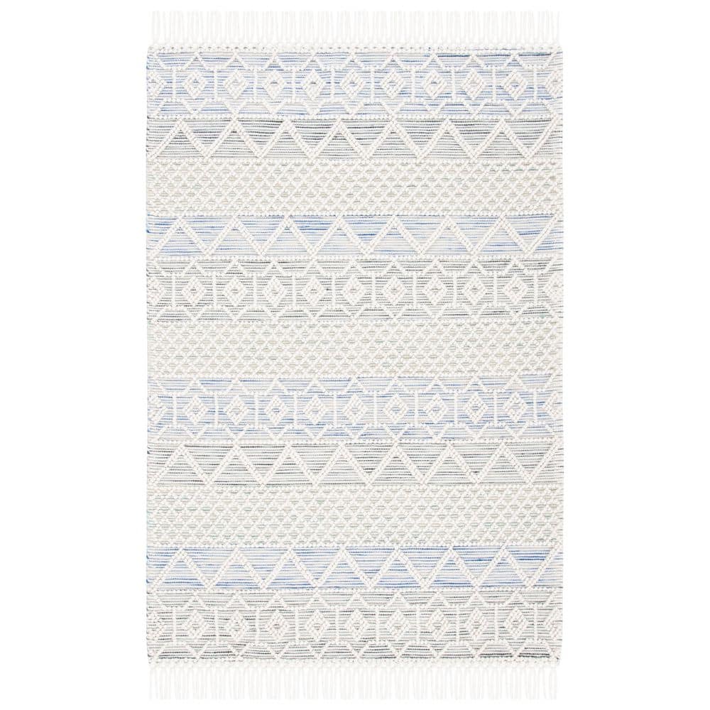 Natura 5 ft. x 8 ft. Ivory/Light Blue Chevron Striped Area Rug price history on PriceWatchPro