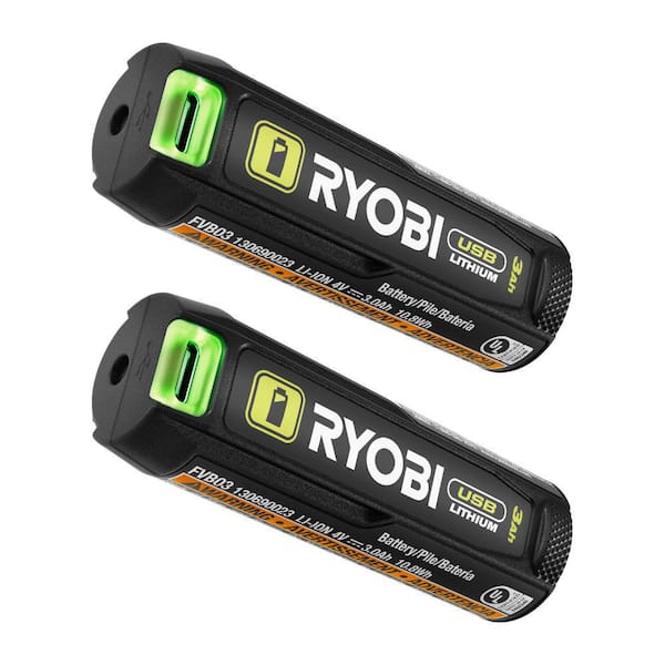 USB Lithium 3.0 Ah Lithium-ion Rechargeable Battery (2-Pack)