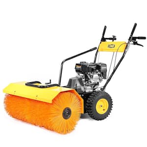 31 in. 6.5 HP 212 CC 4-Stroke Power Brush Snow Plow Sweeper