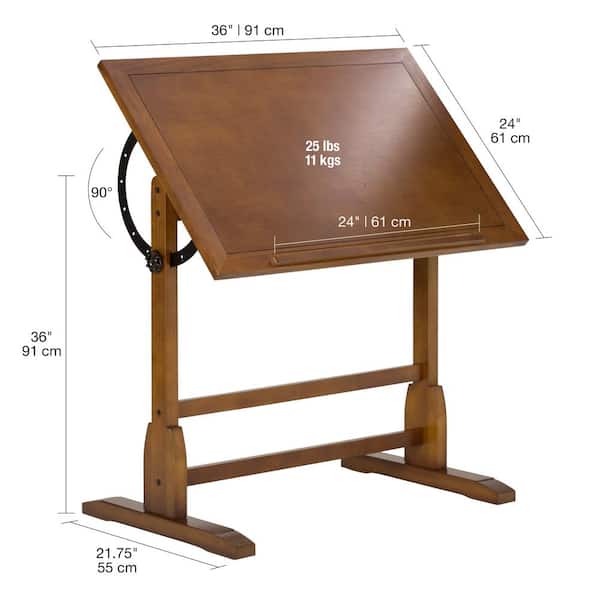Drafting Tools on an Oak Desk Stock Vector - Illustration of angle,  centimeter: 4827057