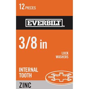 3/8 in. Zinc-Plated Steel Internal Tooth Lock Washers (12-Pack)