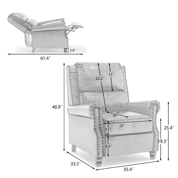 Uixe Luxury Black PU Leather Nailhead Trim Upholstered Uixe Luxury Black PU Leather Nailhead Trim Upholstered