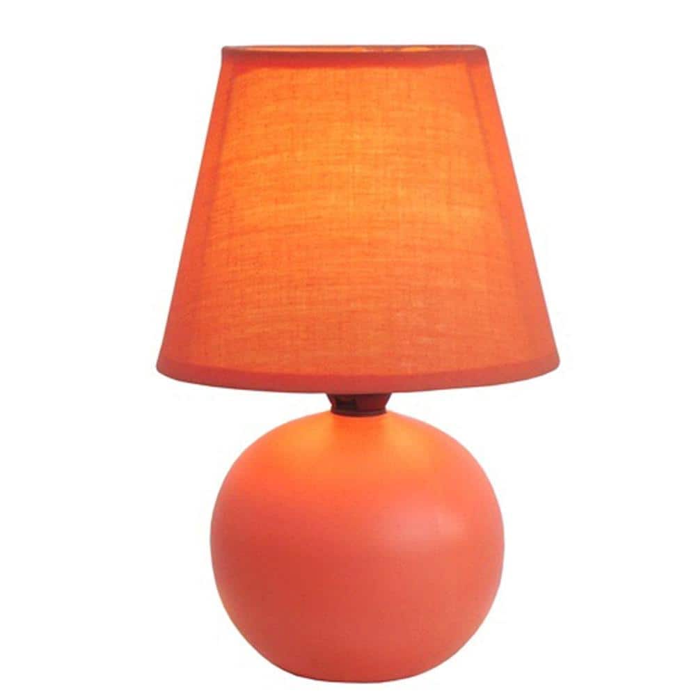 Orange Mini Ceramic Globe Table Lamp 
