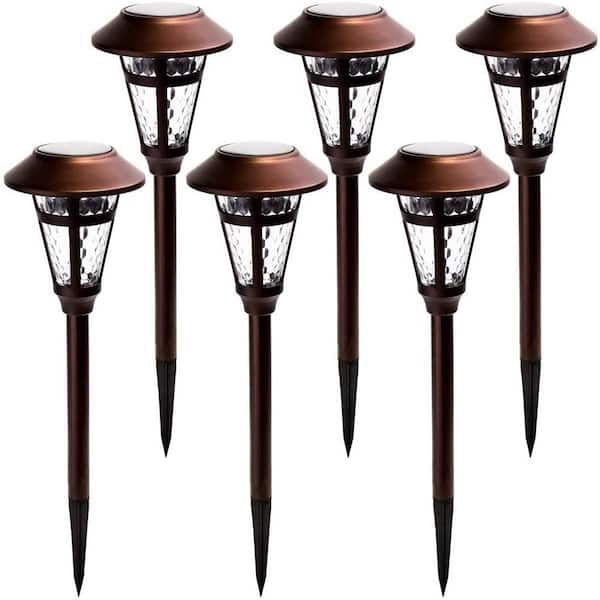 GIGALUMI Solar Bronze Integrated LED Path Light (6-Pack)