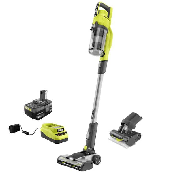 RYOBI ONE+ 18V Cordless Stick Vacuum Cleaner Kit with 4.0 Ah