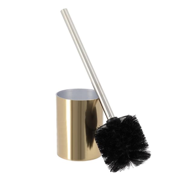 Gold Toilet Brush and Holder Set GOLDEN Brushed Aluminum