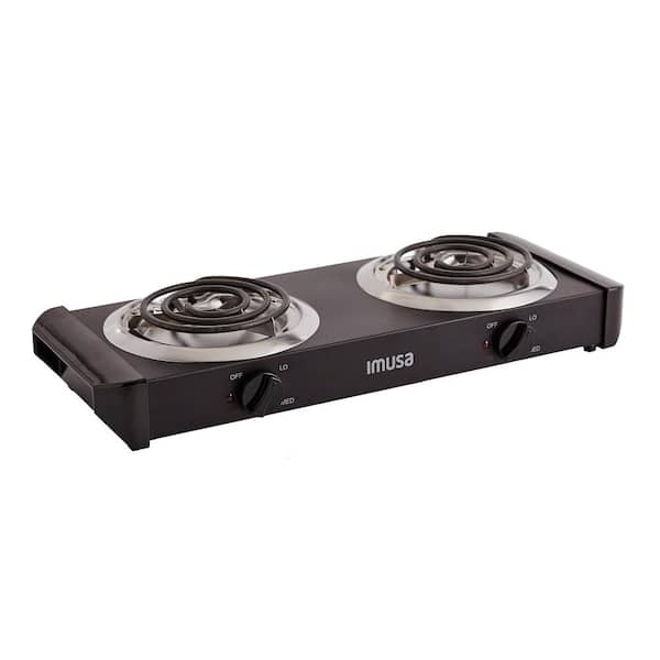 New Double Burner Electric Stove Eye Camping Hot Plate Cooking 1750 Watts