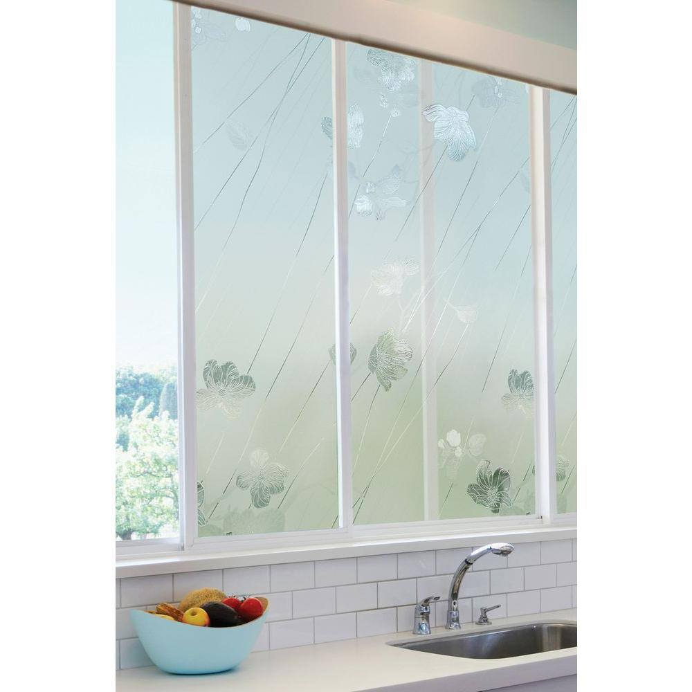 Frosted Silver Rose 24" x 36" Vinyl Window Film