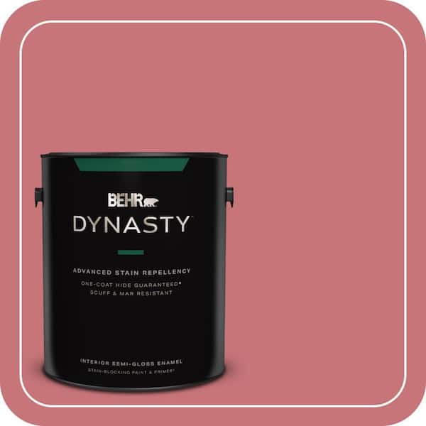 BEHR DYNASTY 1 gal. #140D-5 Rose Chintz Semi-Gloss Enamel Interior Stain-Blocking Paint & Primer
