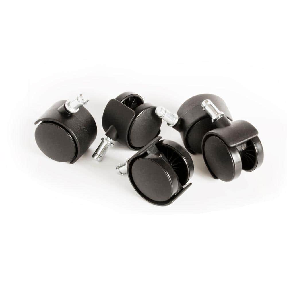 2" Black Plastic Office Chair Caster Wheel
